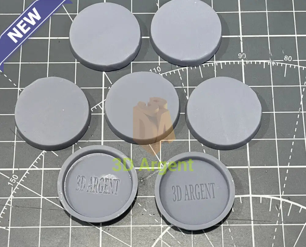 High-quality 27mm Bases x 20 - Star Wars Legion compatible 3D Printed Resin by 3D Argent, perfect for miniatures.