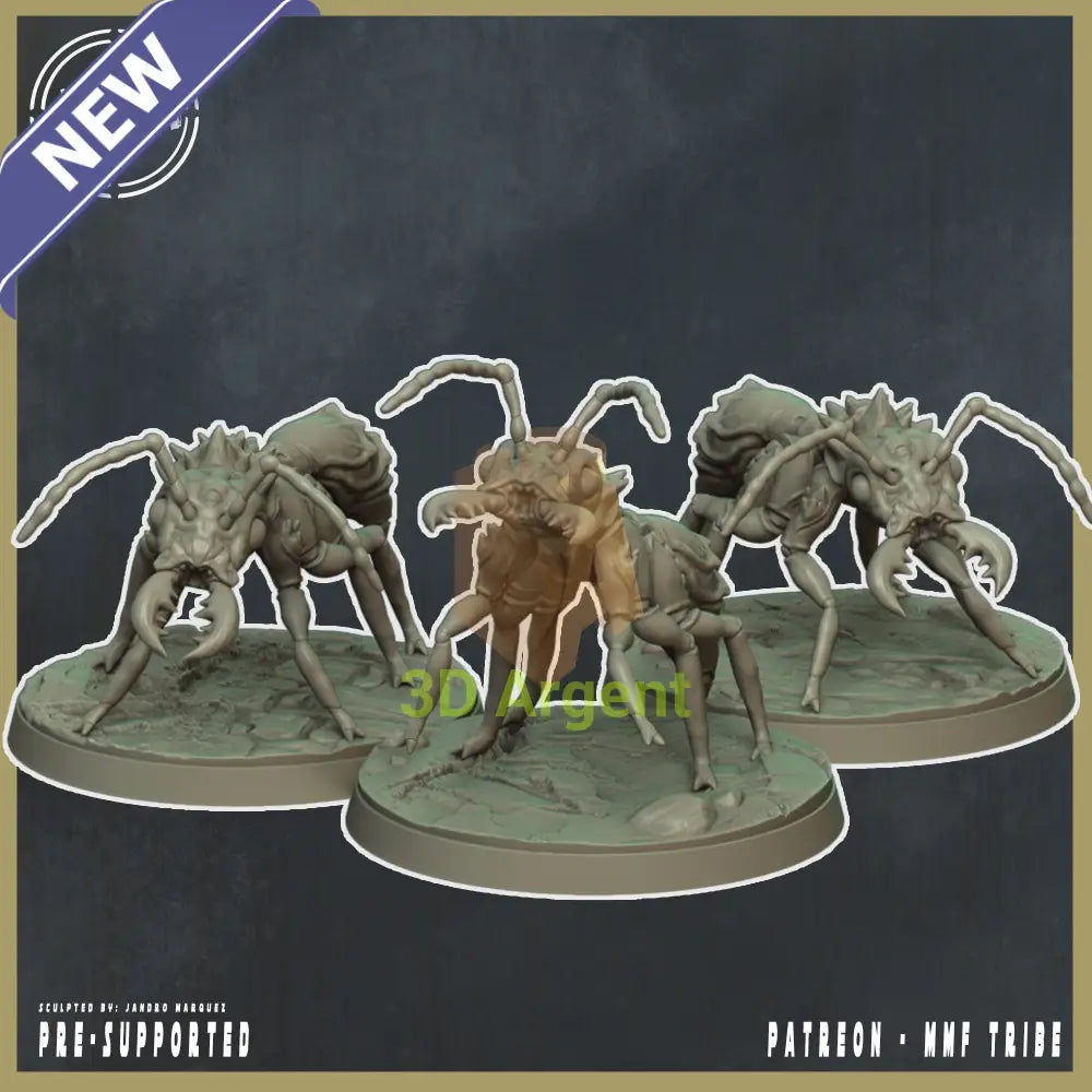 3 Giant Ant Creatures – 3D Printed Resin Miniatures Nuke World Toys & Games:Wargames & Role-Playing:Star Wars