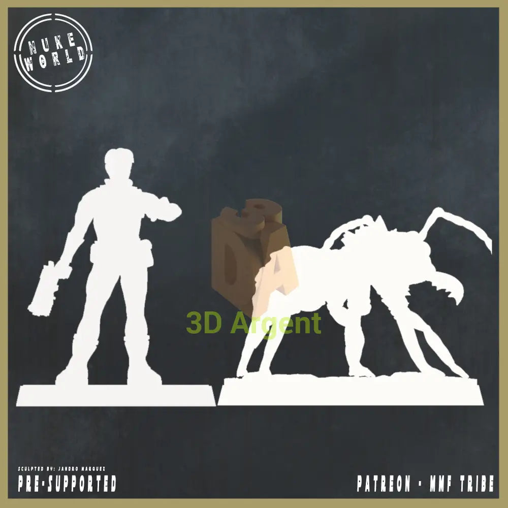 3 Giant Ant Creatures – 3D Printed Resin Miniatures Nuke World Toys & Games:Wargames & Role-Playing:Star Wars