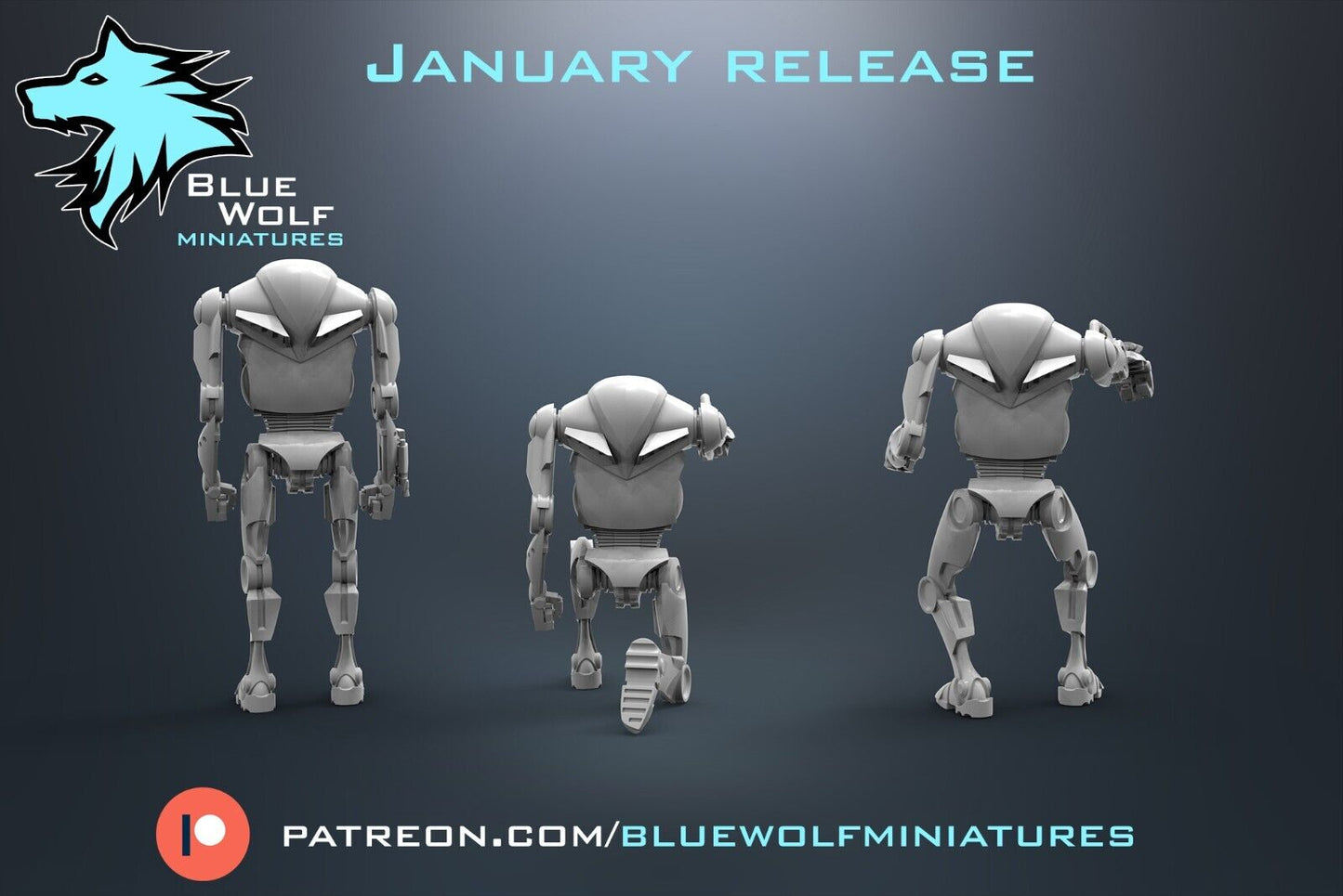 B2 RP Super Battle Droids Star Wars Legion 3D Printed Resin BlueWolf Miniatures