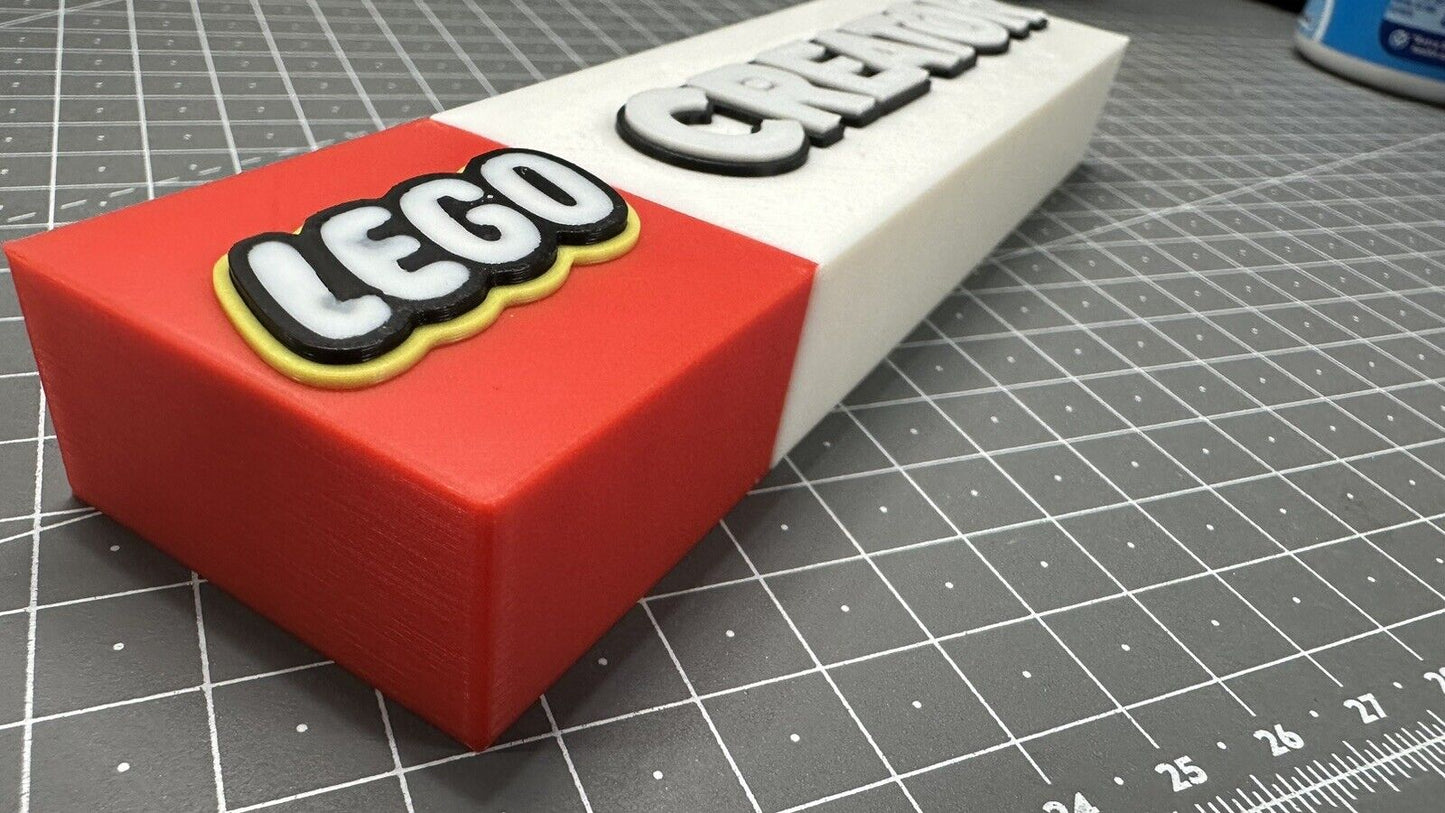 Lego Creator Logo - 3D Printed Sign Stand
