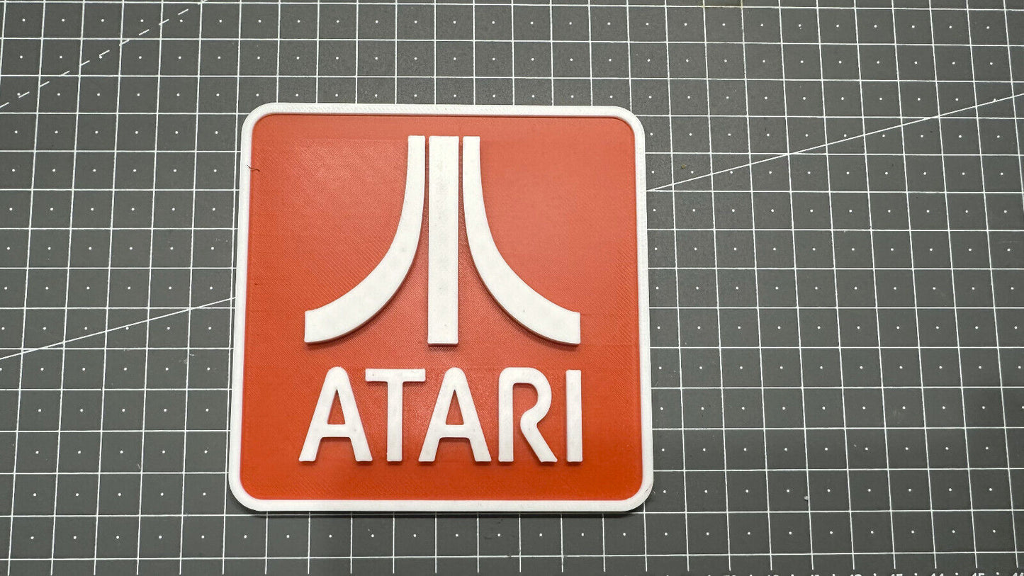 Atari Logo - 3D Printed Sign Stand
