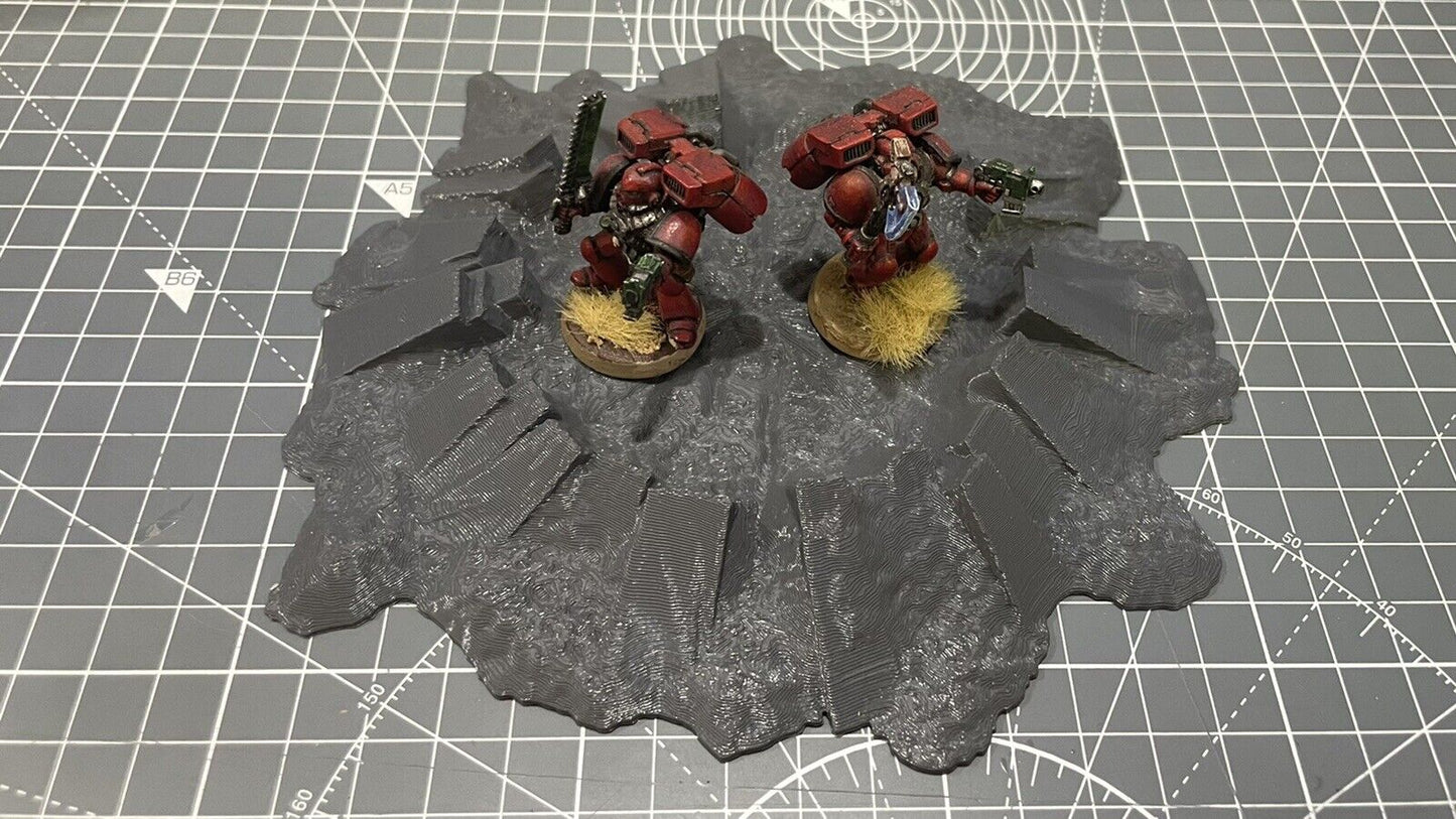 Crater Blast Terrain 28mm Scenery Tabletop Legion 3D Printed