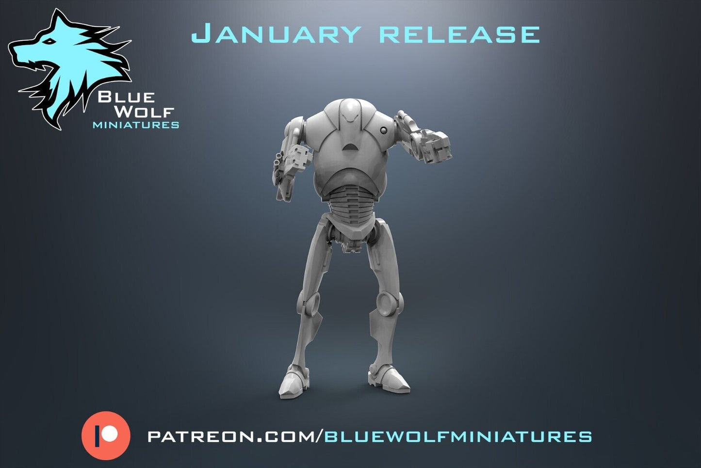 B2 RP Super Battle Droids Star Wars Legion 3D Printed Resin BlueWolf Miniatures