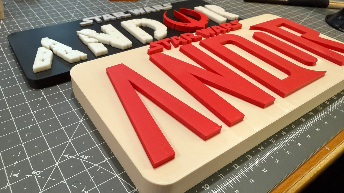 Star Wars Andor - 3D Printed Sign Stand
