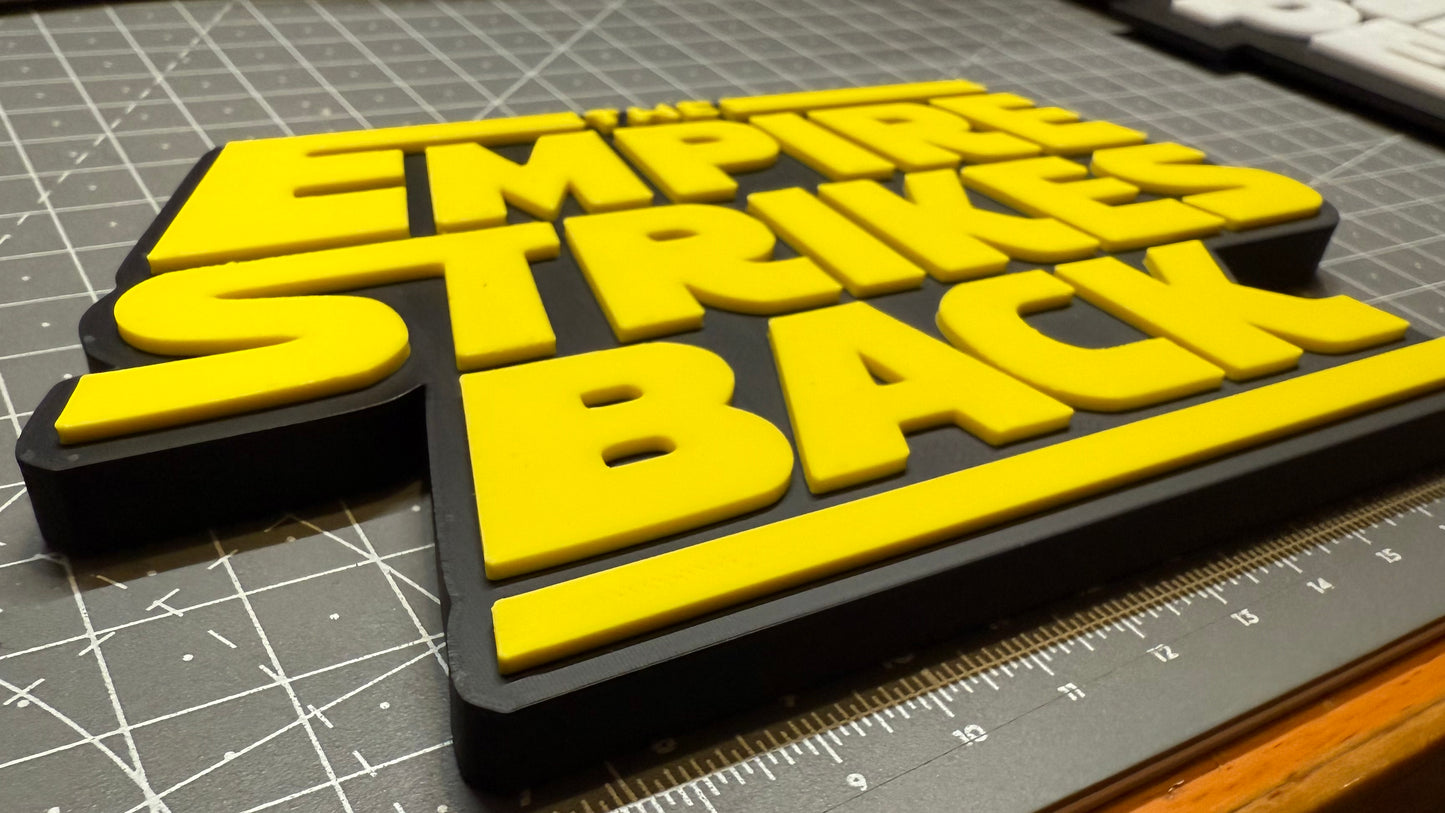 Star Wars Empire Return of the Jedi Movie Logo 3 Designs - 3D Printed Sign Stand