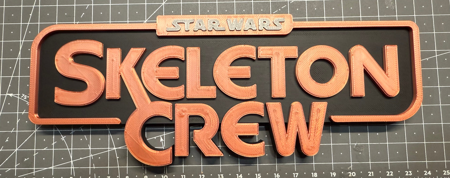 Skeleton Crew Star Wars sign - 3D Printed Sign Stand