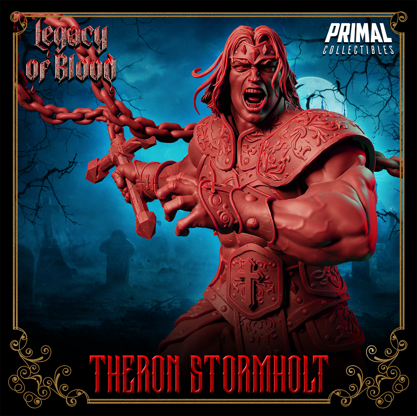 Warrior - Theron Stormholt Fantasy compatible D&D DragonLance Miniatures Primal