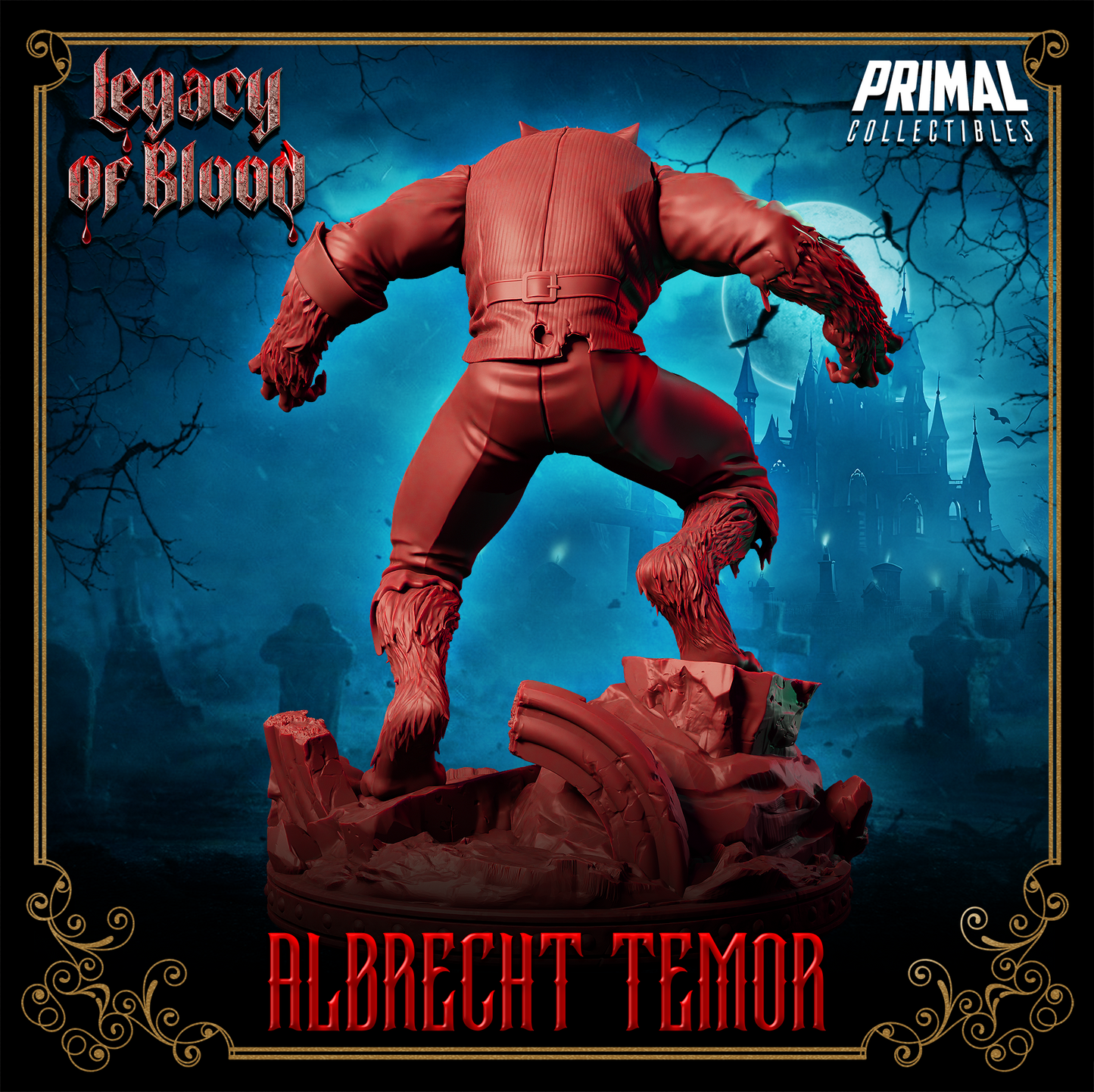 Werewolf - Albertch Tremor Fantasy compatible D&D DragonLance Miniatures Primal