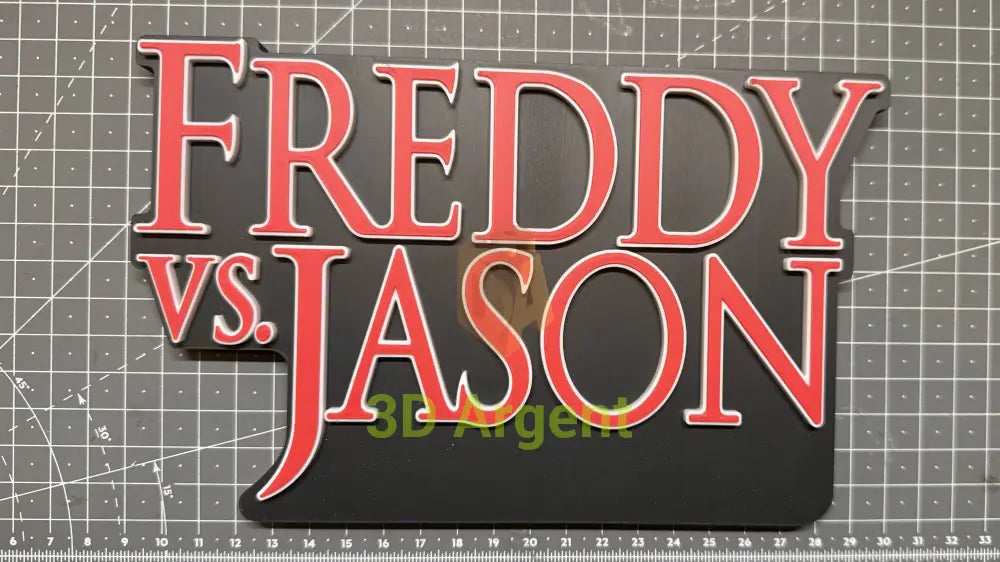 A Nightmare on Elm Street 3D Logo Sign Stand – Freddy Krueger Horror Movie Display – 3D Printed Fan Art Gift Freddy vs.