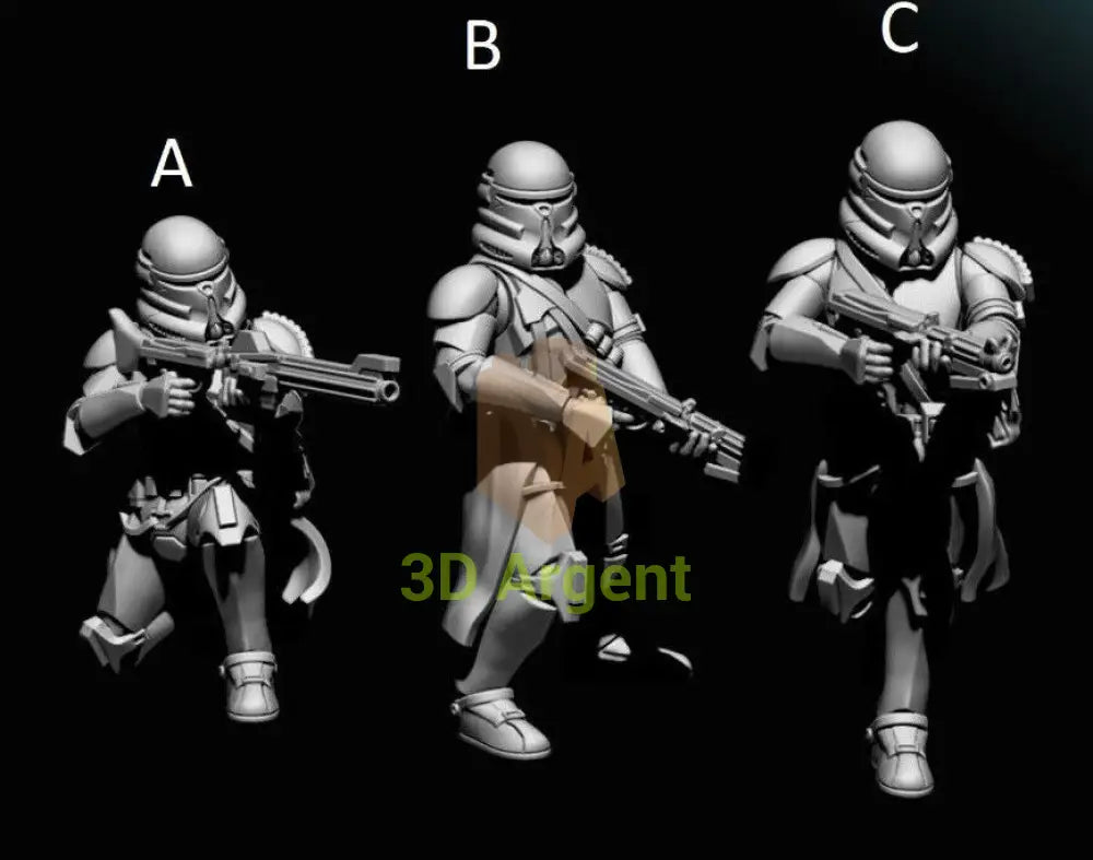 Airbourne Clone Troopers- Star Wars Legion 3D Printed Resin BlueWolf Miniatures B Toys & Games:Wargames &