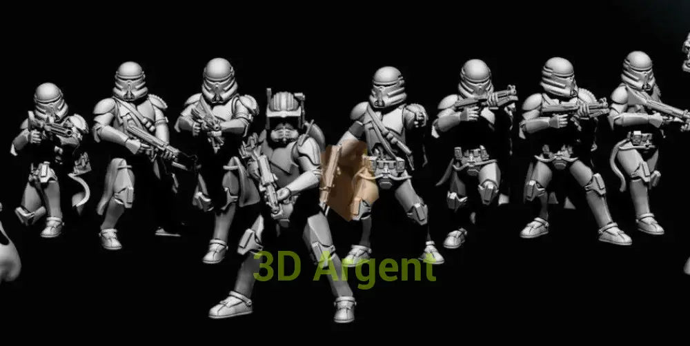Airbourne Clone Troopers- Star Wars Legion 3D Printed Resin BlueWolf Miniatures Toys & Games:Wargames &