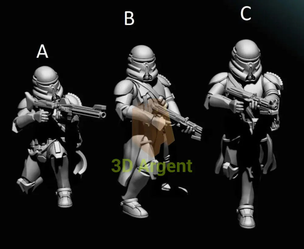 Airbourne Clone Troopers- Star Wars Legion 3D Printed Resin BlueWolf Miniatures Toys & Games:Wargames &