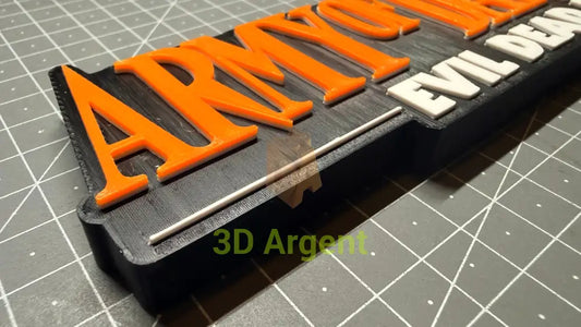 Army of Darkness Evil Dead III Logo Sign Stand 3D Printed Multi Colour Horror Display Decor - Video Games &