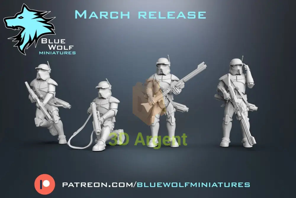 AT RT Specialists - Star Wars Legion 3D Printed Resin BlueWolf Miniatures Toys & Games:Wargames & Role-Playing:Star Wars