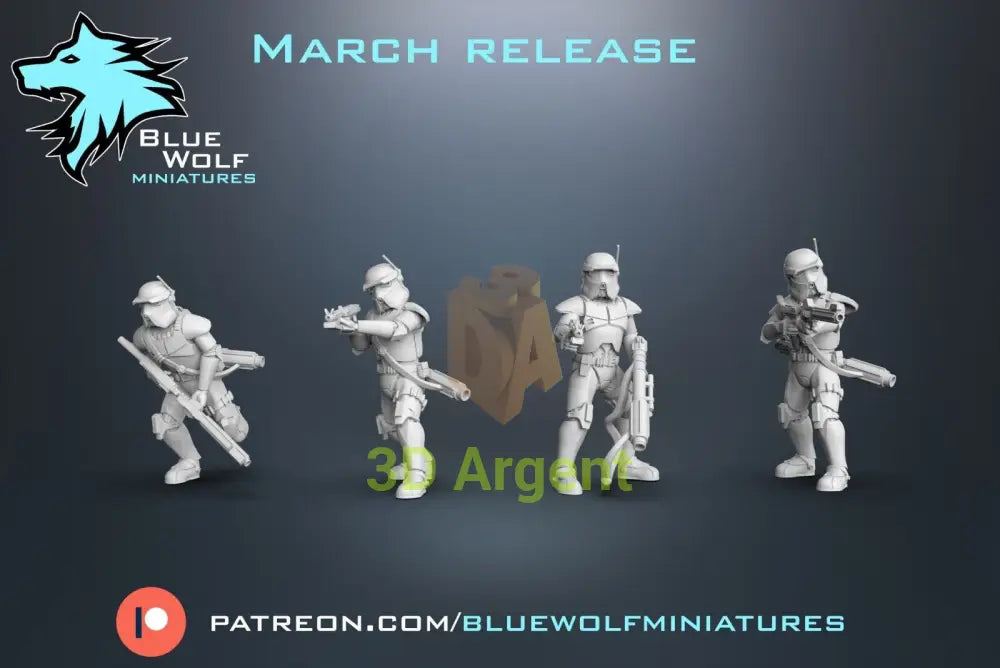 AT RT Specialists - Star Wars Legion 3D Printed Resin BlueWolf Miniatures Toys & Games:Wargames & Role-Playing:Star Wars