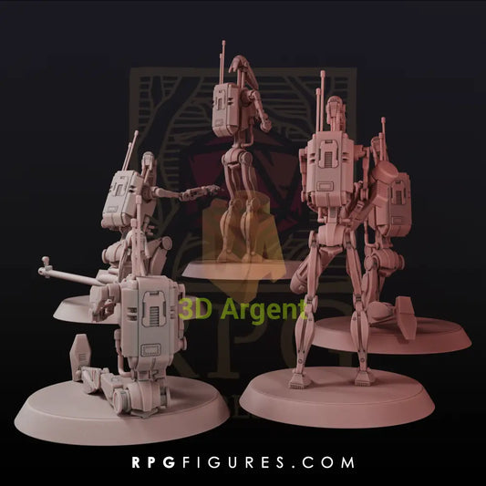 B1 Battle Droids Specialist Squad alternate view - Star Wars Legion Scale 3D Printed Resin Miniatures