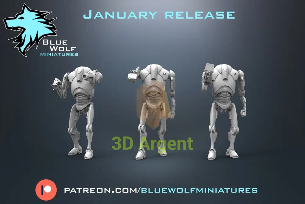 B2 RP Super Battle Droids Star Wars Legion 3D Printed Resin BlueWolf Miniatures Toys & Games:Wargames &
