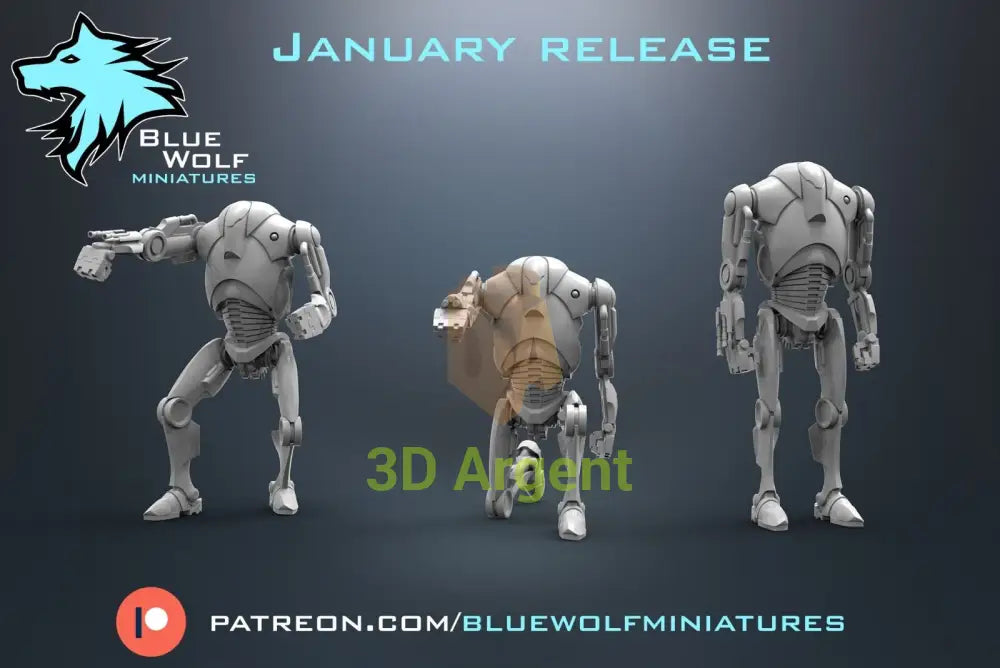 B2 RP Super Battle Droids Star Wars Legion 3D Printed Resin BlueWolf Miniatures Toys & Games:Wargames &