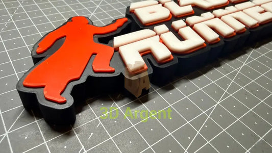 Blade Runner v2 Logo Sign Stand 3D Printed Multi Colour Sci-Fi Movie Display Decor - Video Games & Consoles:Video Game