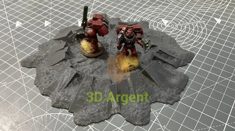 Crater Blast Terrain 28mm Scenery Tabletop Legion 3D Printed Toys & Games:Wargames & Role-Playing:Scenery Props & Paint
