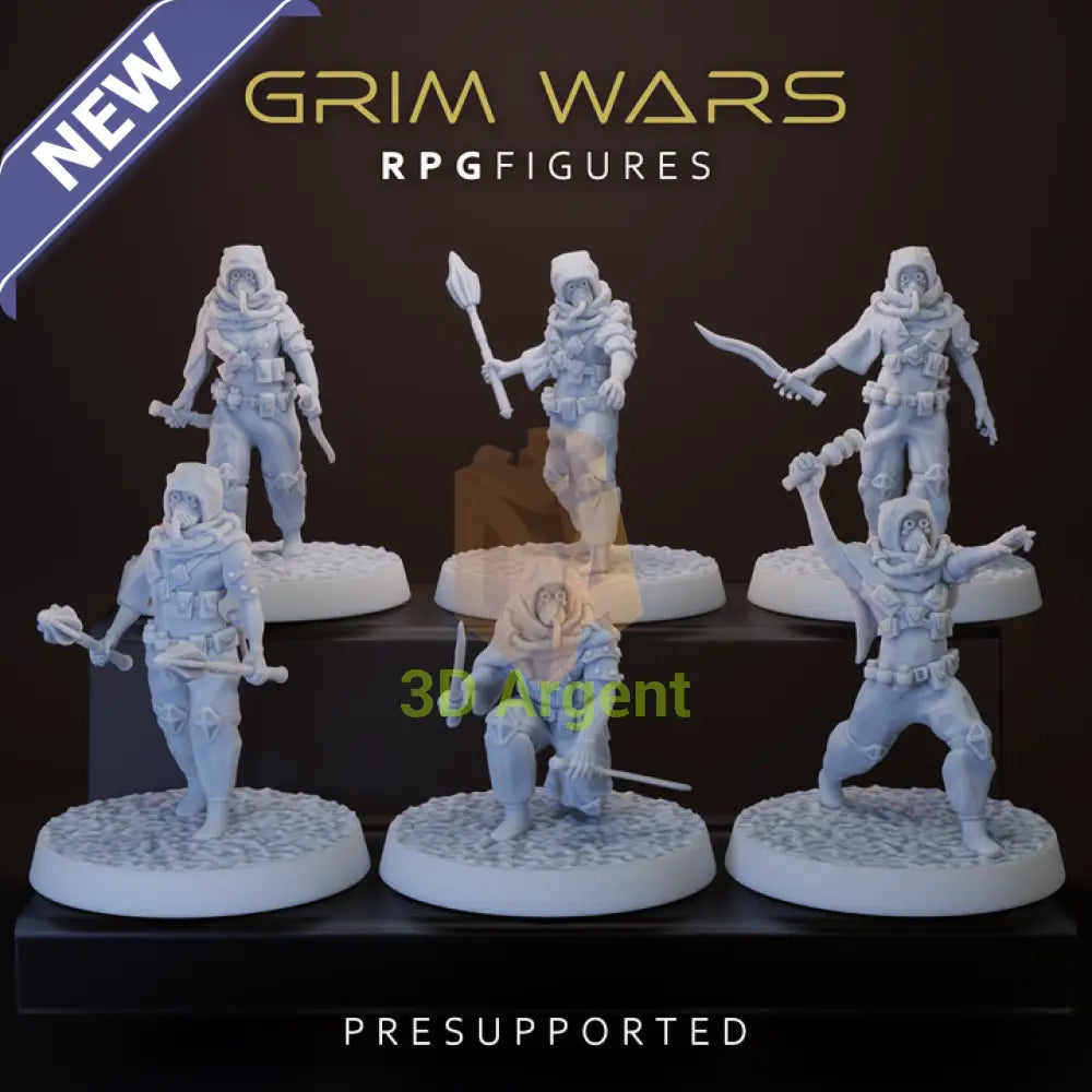 Desert Warriors 6x - Star Wars Legion Scale 3D Printed Resin Miniatures