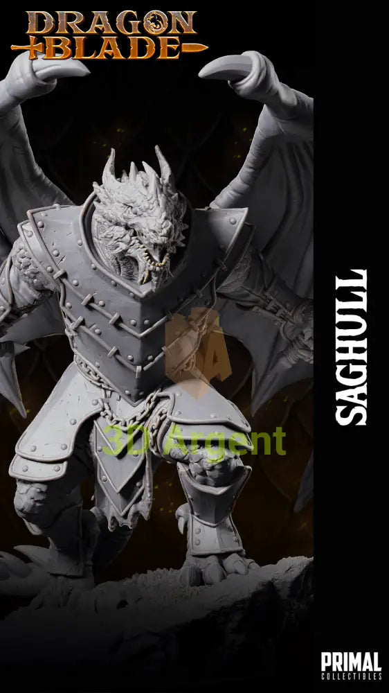 Draconian Saghull Fantasy compatible D&D DragonLance Miniatures Primal Toys & Games:Wargames &