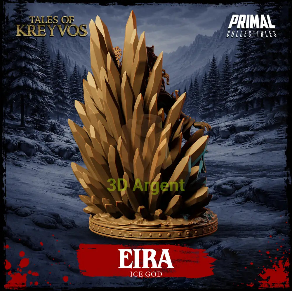 Eira the Ice God - Tales of Kreyvos - D&D Resin Miniature - Toys & Games:Wargames & Role-Playing:Role-Playing:Dungeons