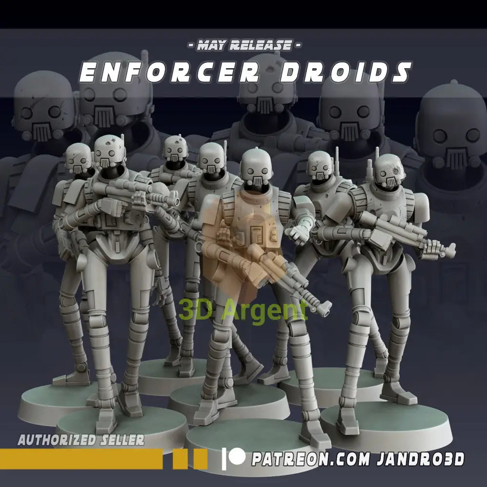 Enforcer Droids - Star Wars Legion compatible 3D Printed Resin Miniatures 6x Enforcer Droids Toys & Games:Wargames &