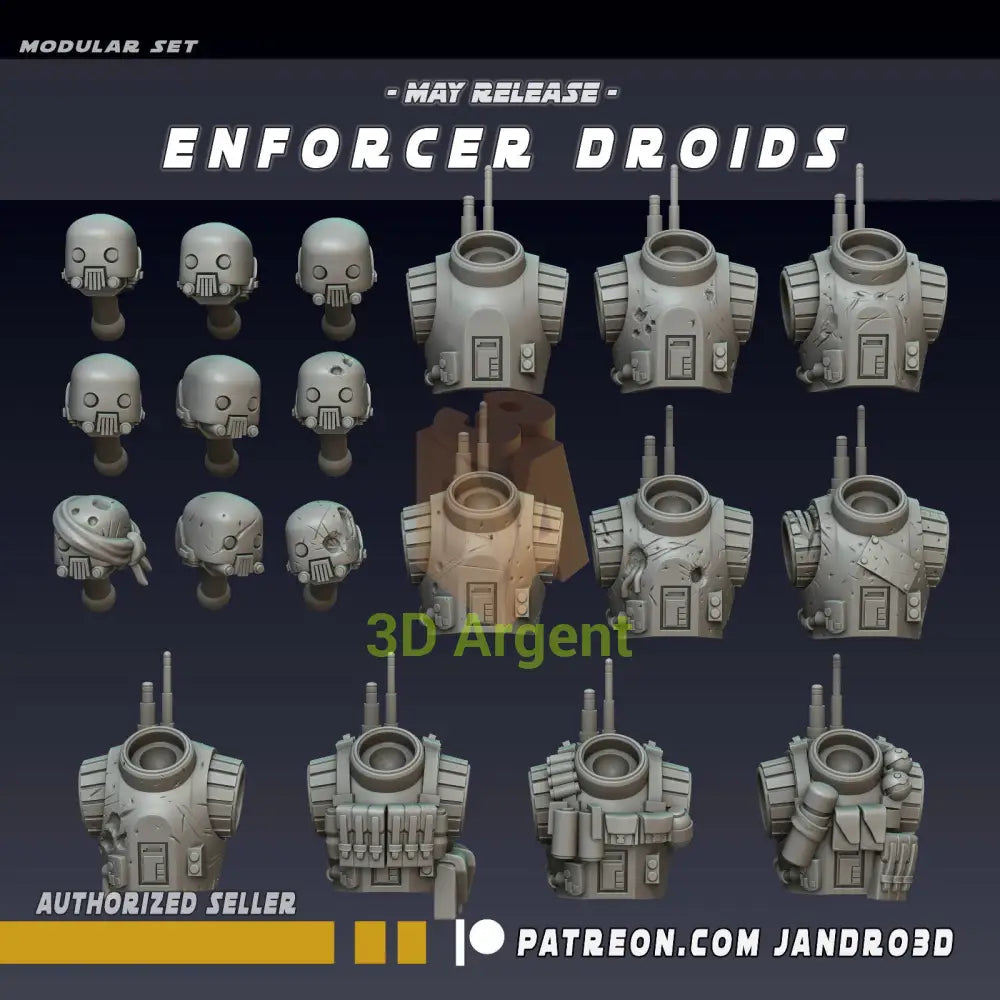 Enforcer Droids - Star Wars Legion compatible 3D Printed Resin Miniatures Toys & Games:Wargames & Role-Playing:Star Wars