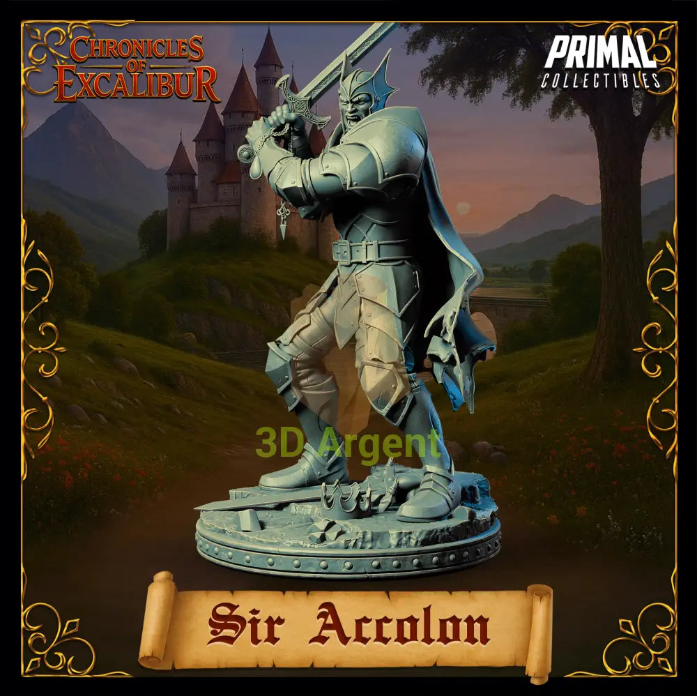 Evil Knight - Sir Accolon - Fantasy compatible D&D DragonLance Miniatures Primal