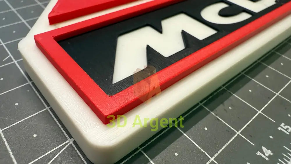 F1 McLaren Logo Sign – 3D Printed Multi-Colour Formula 1 Racing Display Stand