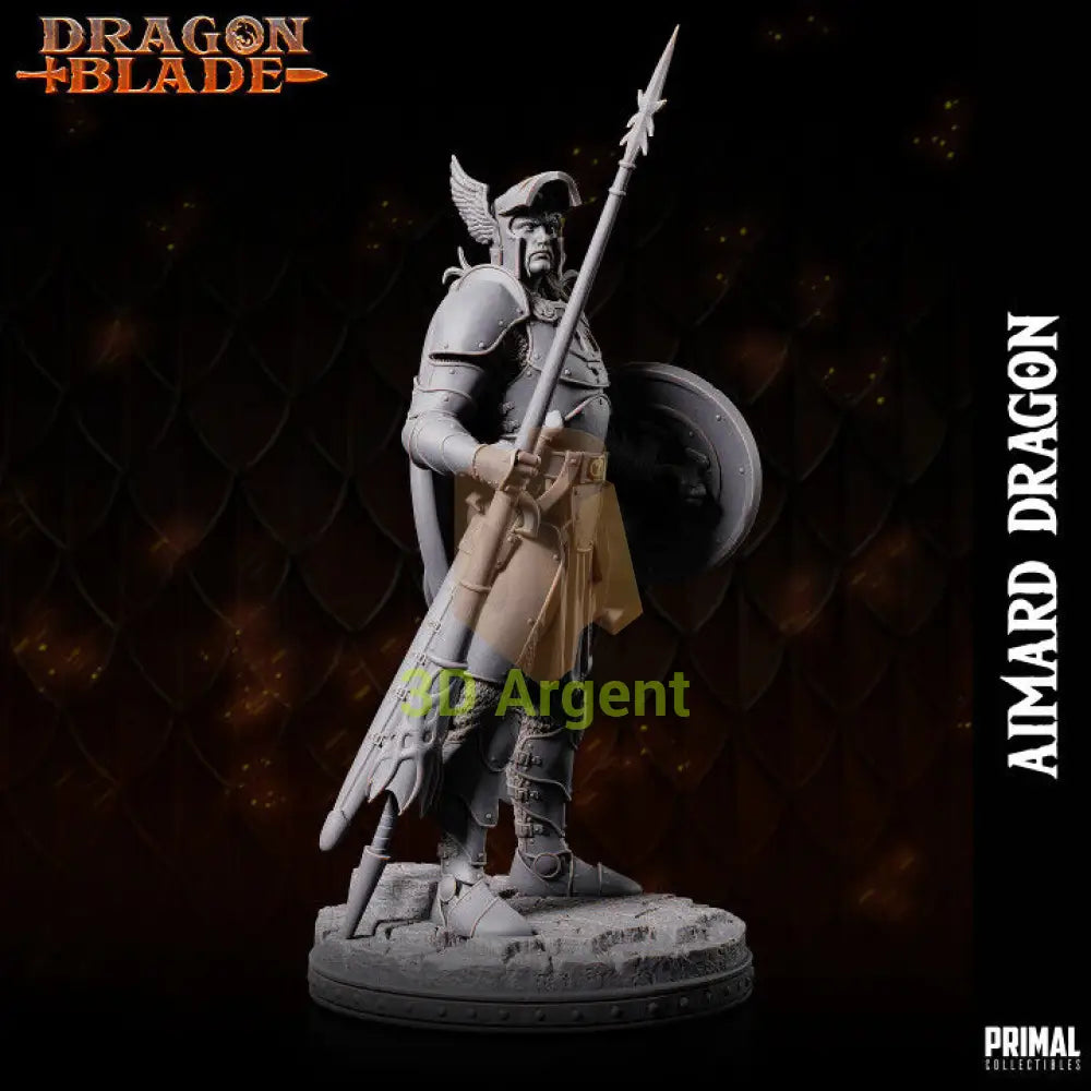 Fighter - Aimard Dragon - Fantasy compatible D&D DragonLance Miniatures Primal Toys & Games:Wargames &