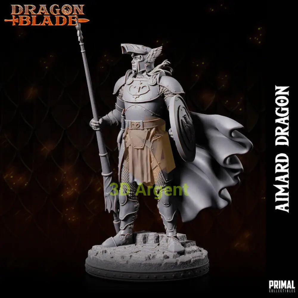 Fighter - Aimard Dragon - Fantasy compatible D&D DragonLance Miniatures Primal Toys & Games:Wargames &