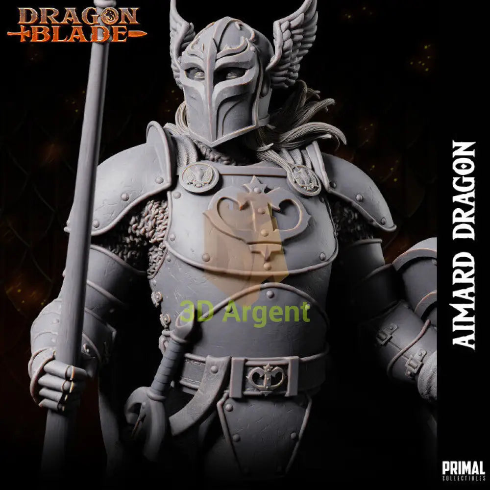 Fighter - Aimard Dragon - Fantasy compatible D&D DragonLance Miniatures Primal Toys & Games:Wargames &