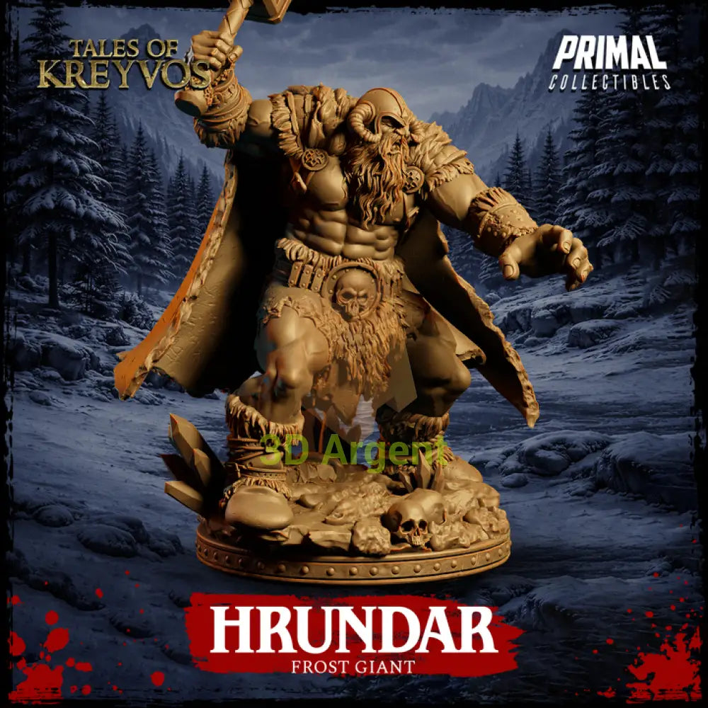 Frost Giant - Hrundar - Fantasy compatible D&D DragonLance Miniatures Primal