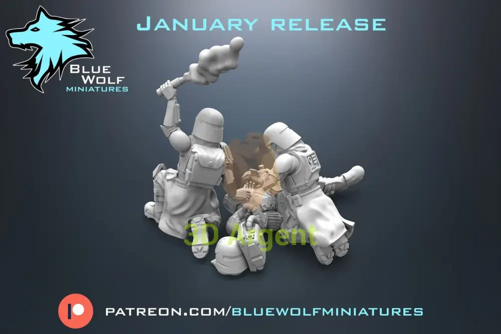 Galactic Marine Medic Team Star Wars Legion 3D Printed Resin BlueWolf Miniature Toys & Games:Wargames &