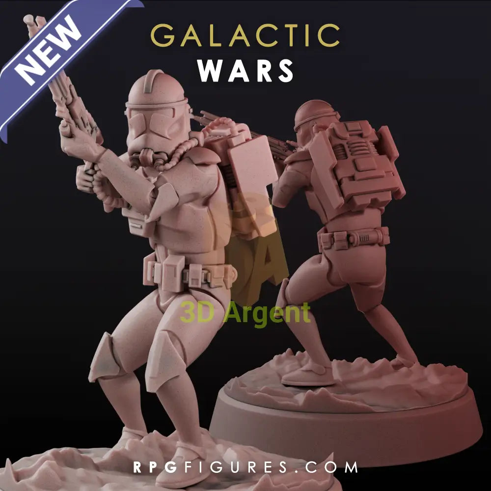 Gen 2 Lava Trooper - Star Wars Legion Scale 3D Printed Resin Miniature