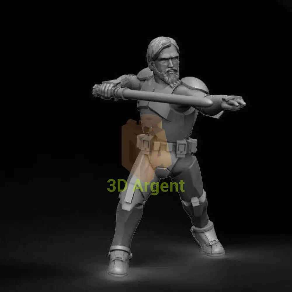 General Obi Wan Kenobi - Star Wars Legion 3D Printed Resin BlueWolf Miniatures Clone no cape Toys & Games:Wargames &
