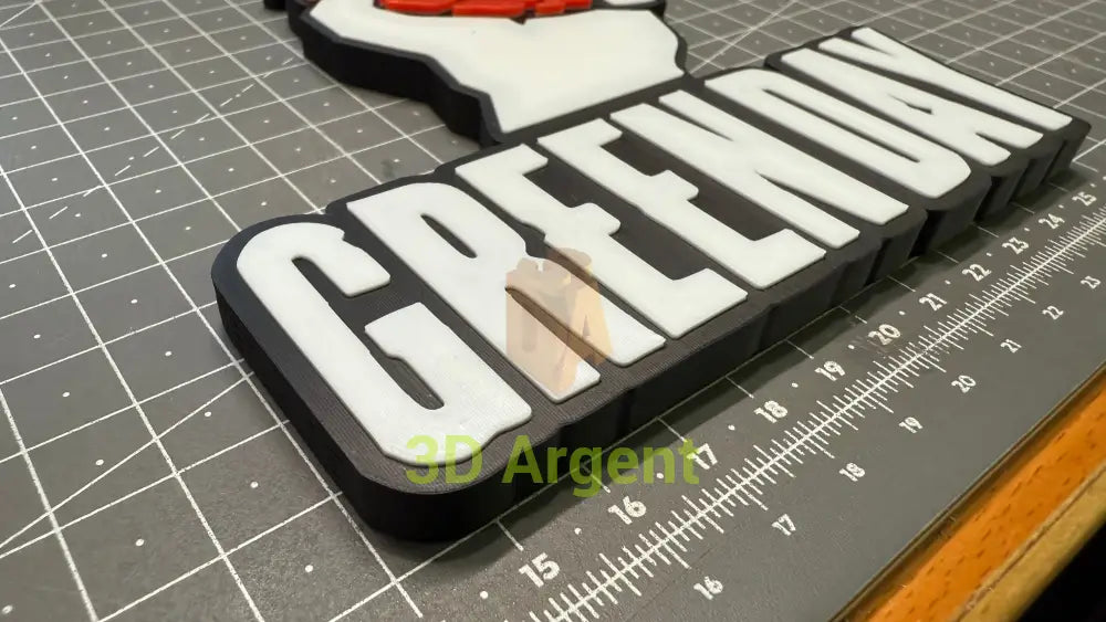 Green Day Logo Sign – 3D Printed Multi-Colour Music Band Display Stand Films & TV:Film Memorabilia: