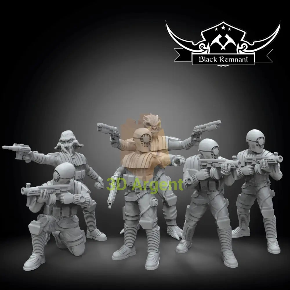 Guavian Death Gang 6x - Star Wars Legion compatible 3D Printed Resin Miniatures Toys & Games:Wargames &