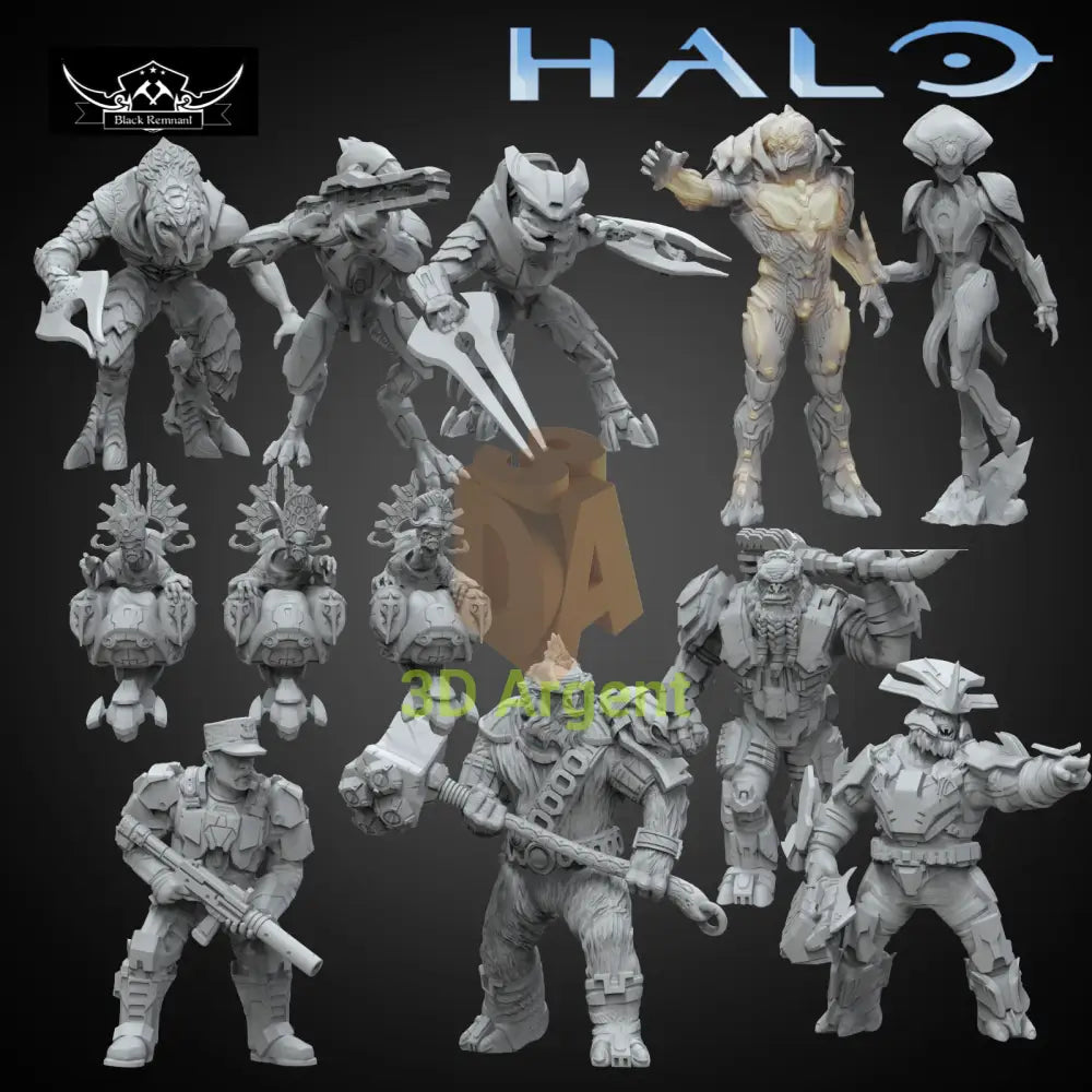 Halo Miniatures Bundle x10 - Sci Fi 3D Printed Resin Figures Legion Scale - Toys & Games:Wargames & Role-Playing:Star
