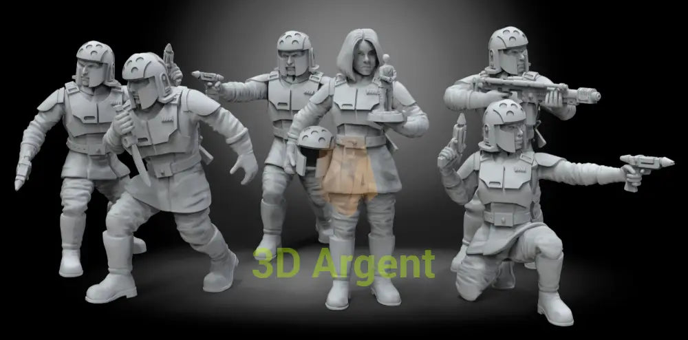 ISB Agents 6x - Star Wars Legion Compatible 3D Printed Resin Miniatures Toys & Games:Wargames & Role-Playing:Star Wars