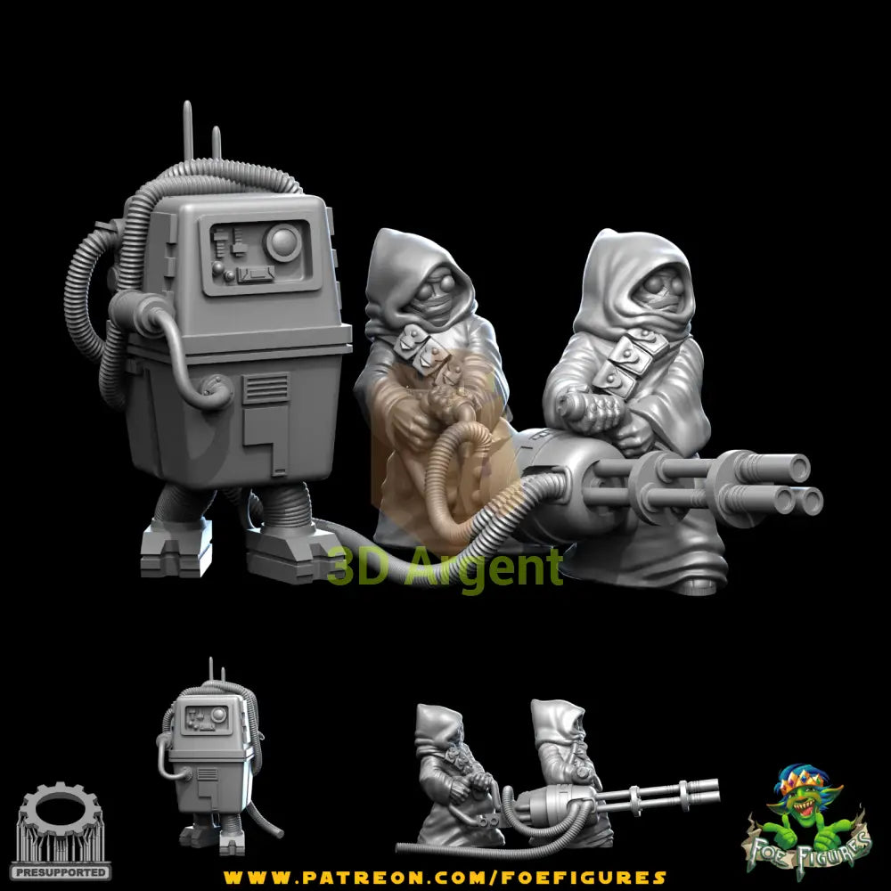 Jawa Weapons Crew Gonk Star Wars Legion compatible Resin Miniatures Foe Toys & Games:Wargames & Role-Playing:Star Wars