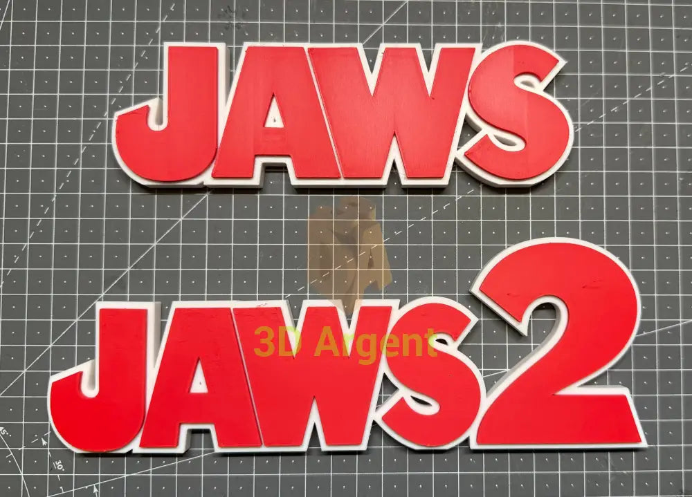 Jaws & Jaws 2 - 3D Printed Sign Stand Collectables:Science Fiction Collectables:Other Science Fiction Items