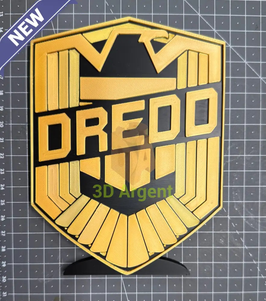 Judge Dredd Logo Sign | 3D Printed Multi Colour Comic Display Stand Films & TV:Film Memorabilia: