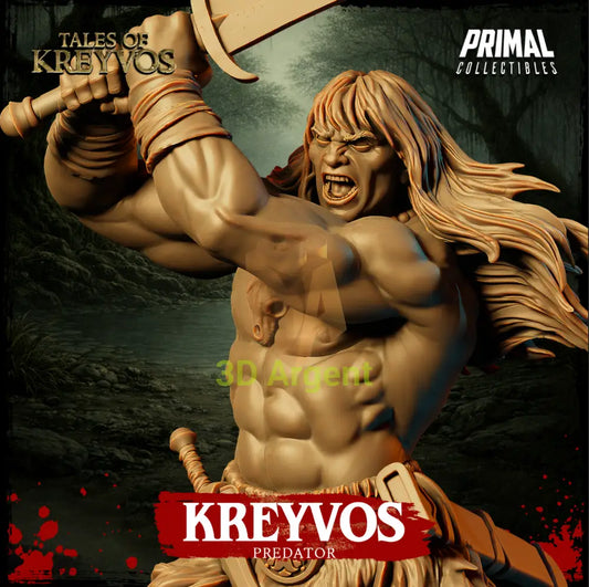 Kreyvos the Predator - Tales of Kreyvos - D&D Resin Miniature - Toys & Games:Wargames &