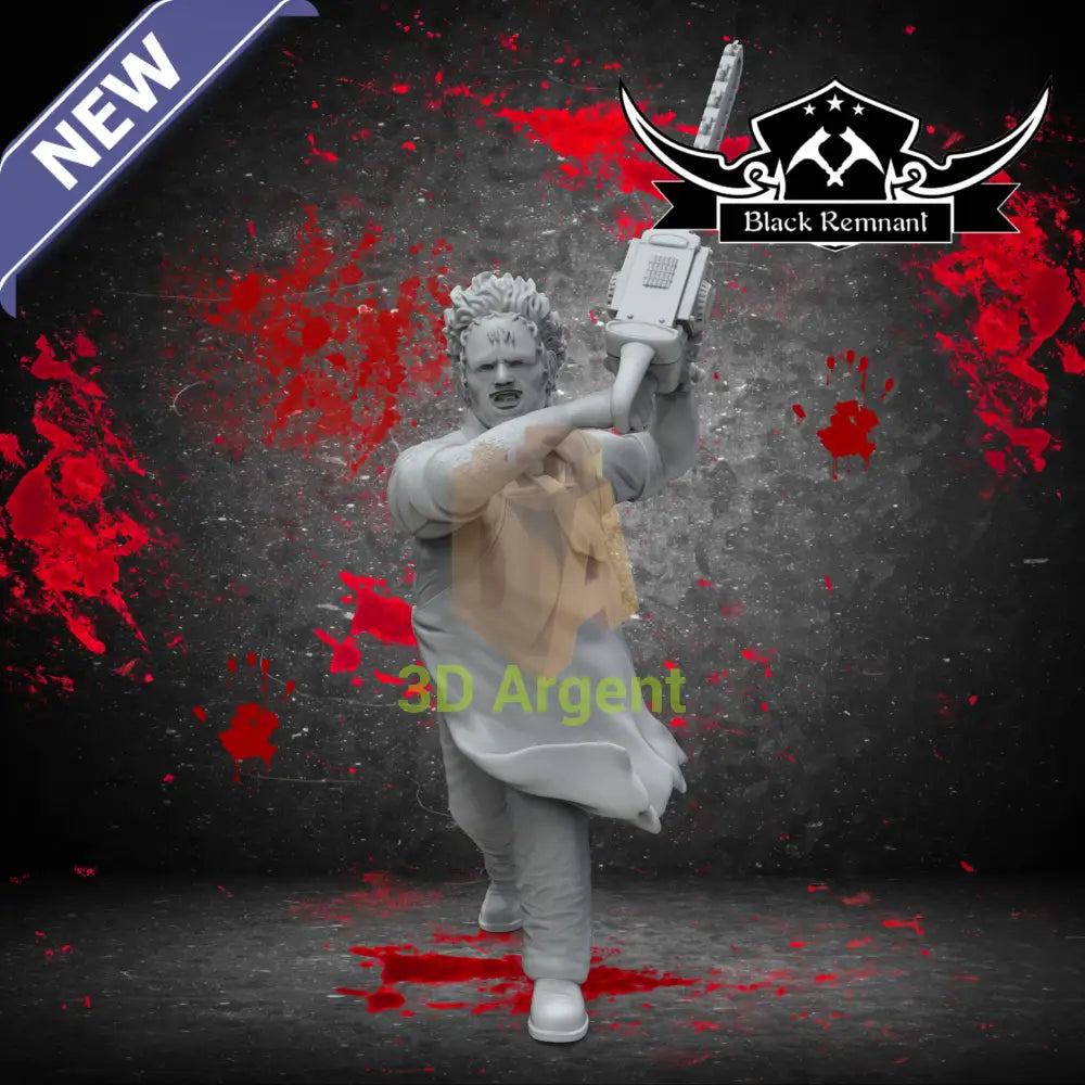 Leatherface – Texas Chainsaw Massacre – Black Remnant 3D Printed Resin Miniature