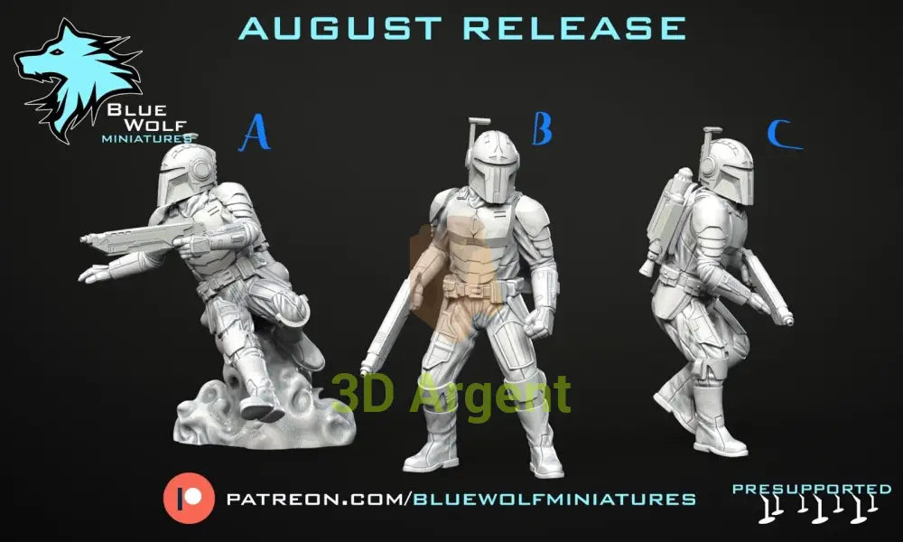 Mandalorians 15 poses - Star Wars Legion 3D Printed Resin BlueWolf Miniatures Toys & Games:Wargames & Role-Playing:Star