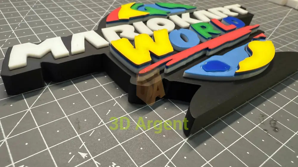 MarioKart World Logo - 3D Printed Sign Stand Collectables:Science Fiction Collectables:Other Science Fiction Items